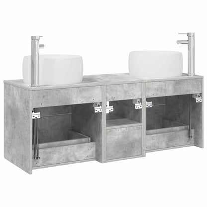 Badkamermeubelset 3 st Betongrijs 49,5 x 44,5 x 66 cm