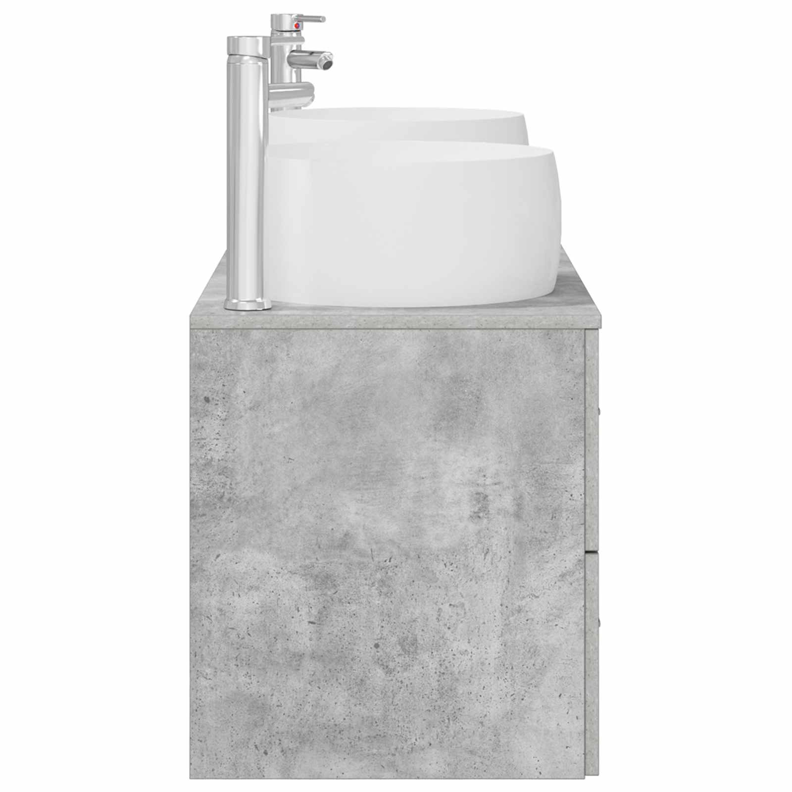 Badkamermeubelset 3 st Betongrijs 49,5 x 44,5 x 66 cm