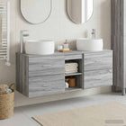 Badkamermeubelset 3 st Grijs Sonoma 49,5 x 44,5 x 66 cm