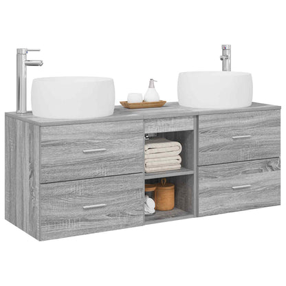 Badkamermeubelset 3 st Grijs Sonoma 49,5 x 44,5 x 66 cm