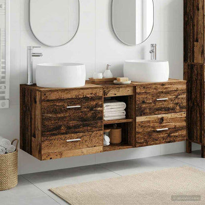 Badkamermeubelset 3 st Oud hout 49,5 x 44,5 x 66 cm