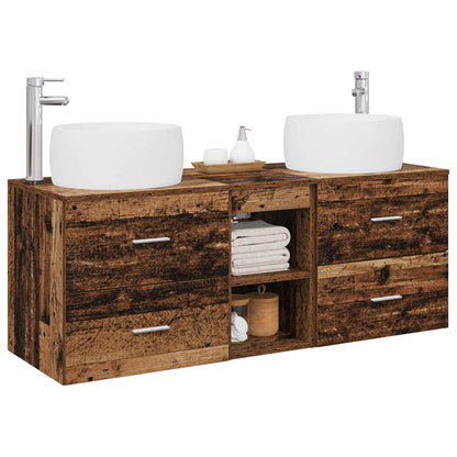 Badkamermeubelset 3 st Oud hout 49,5 x 44,5 x 66 cm
