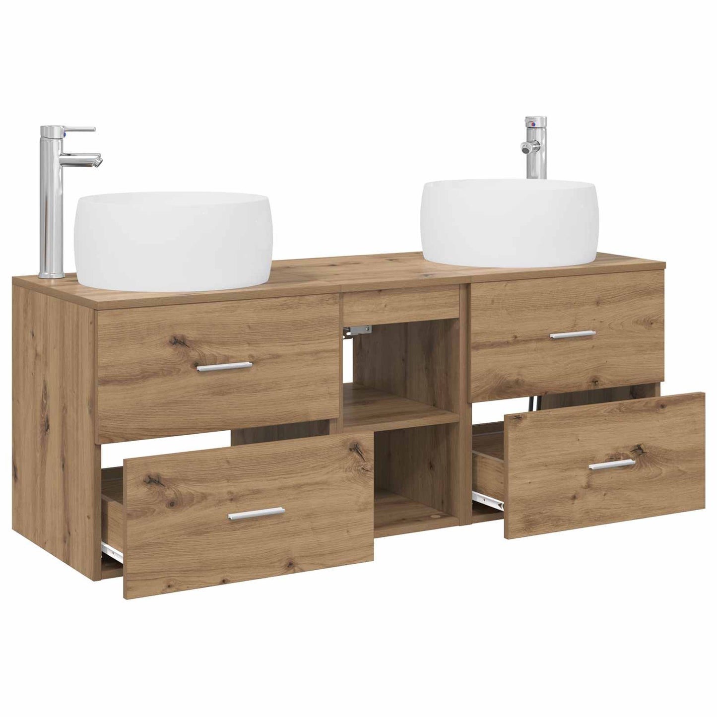 Badkamermeubelset 3 st Artisanaal eiken 49,5 x 44,5 x 66 cm