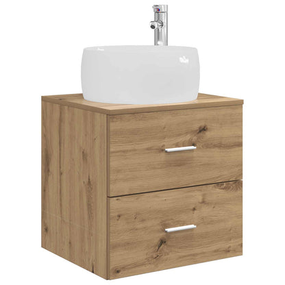Badkamermeubelset 3 st Artisanaal eiken 49,5 x 44,5 x 66 cm