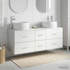 Badkamermeubelset 3 st Wit 49,5 x 44,5 x 66 cm Bewerkt hout