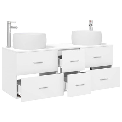 Badkamermeubelset 3 st Wit 49,5 x 44,5 x 66 cm Bewerkt hout