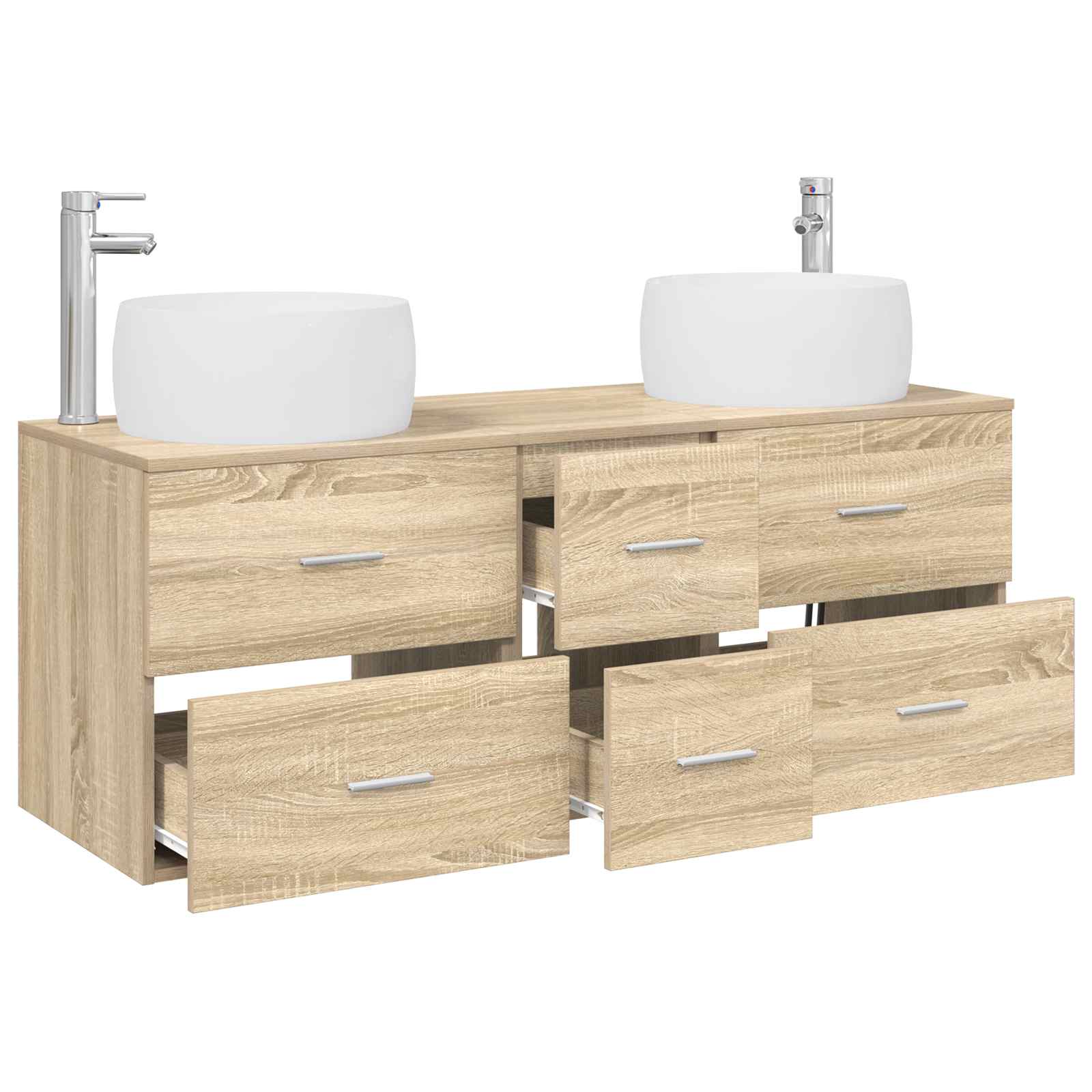 Badkamermeubelset 3 st Sonoma Eiken 49,5 x 44,5 x 66 cm