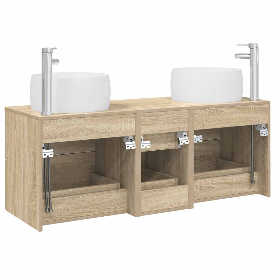 Badkamermeubelset 3 st Sonoma Eiken 49,5 x 44,5 x 66 cm