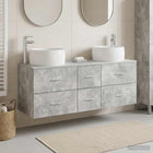 Badkamermeubelset 3 st Betongrijs 49,5 x 44,5 x 66 cm