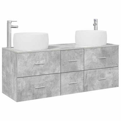 Badkamermeubelset 3 st Betongrijs 49,5 x 44,5 x 66 cm