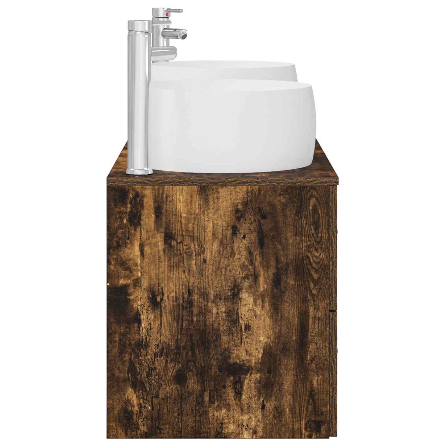 Badkamermeubelset 3 st Gerookt eiken 49,5 x 44,5 x 66 cm