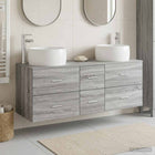 Badkamermeubelset 3 st Grijs Sonoma 49,5 x 44,5 x 66 cm