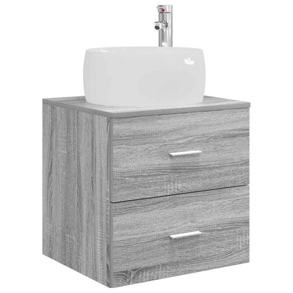 Badkamermeubelset 3 st Grijs Sonoma 49,5 x 44,5 x 66 cm