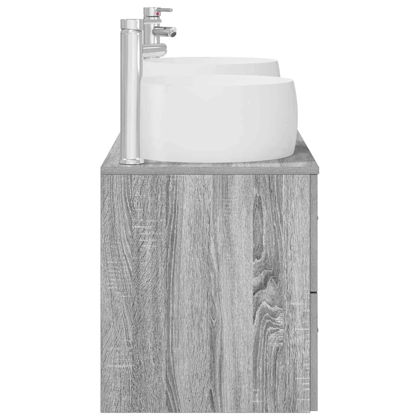Badkamermeubelset 3 st Grijs Sonoma 49,5 x 44,5 x 66 cm