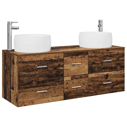 Badkamermeubelset 3 st Oud hout 49,5 x 44,5 x 66 cm