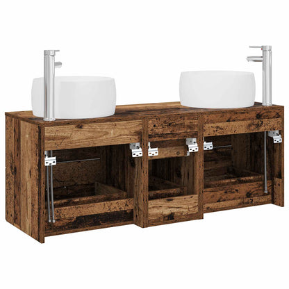 Badkamermeubelset 3 st Oud hout 49,5 x 44,5 x 66 cm