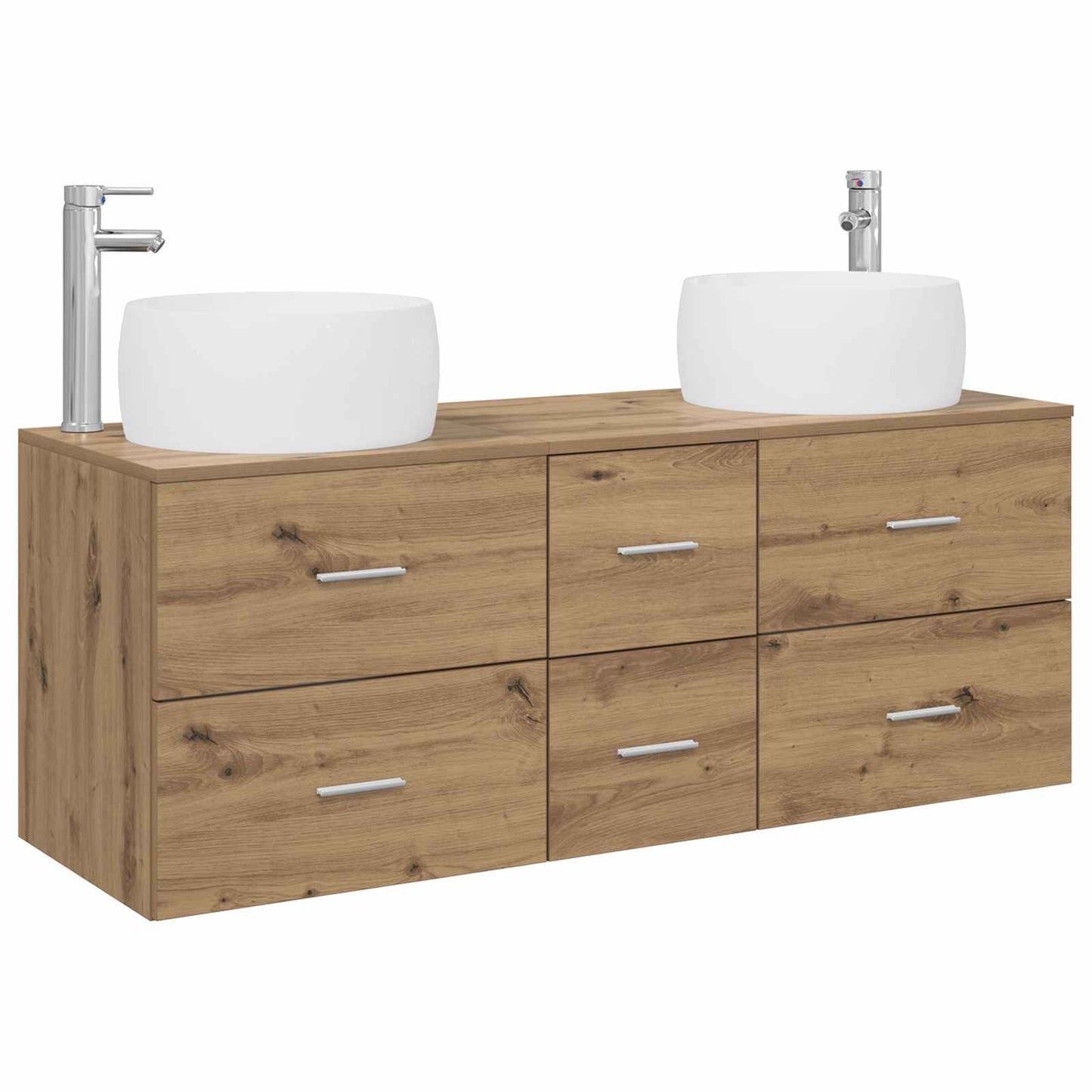 Badkamermeubelset 3 st Artisanaal eiken 49,5 x 44,5 x 66 cm