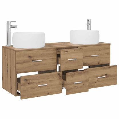 Badkamermeubelset 3 st Artisanaal eiken 49,5 x 44,5 x 66 cm