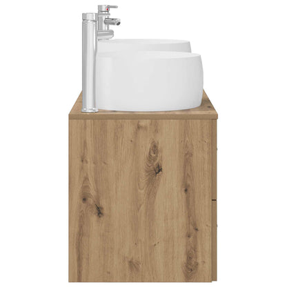 Badkamermeubelset 3 st Artisanaal eiken 49,5 x 44,5 x 66 cm
