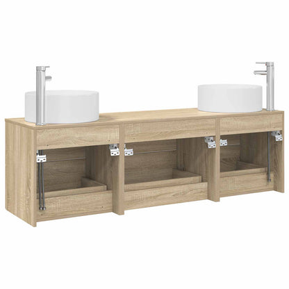 Badkamermeubelset 3 st Sonoma Eiken 49,5 x 44,5 x 65,5 cm