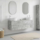 Badkamermeubelset 3 st Betongrijs 49,5 x 44,5 x 65,5 cm