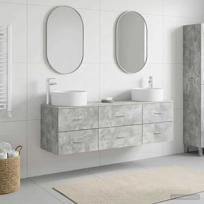 Badkamermeubelset 3 st Betongrijs 49,5 x 44,5 x 65,5 cm