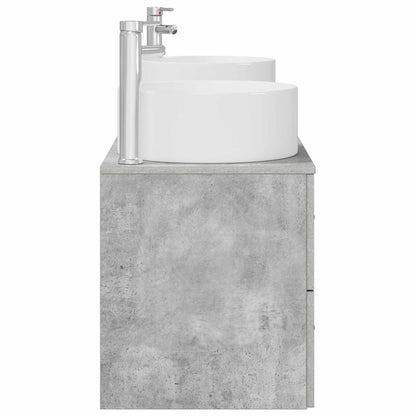 Badkamermeubelset 3 st Betongrijs 49,5 x 44,5 x 65,5 cm