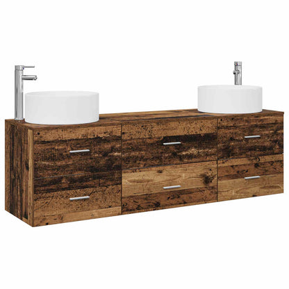 Badkamermeubelset 3 st Oud hout 49,5 x 44,5 x 65,5 cm