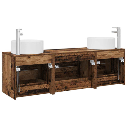 Badkamermeubelset 3 st Oud hout 49,5 x 44,5 x 65,5 cm