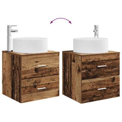 Badkamermeubelset 3 st Oud hout 49,5 x 44,5 x 65,5 cm