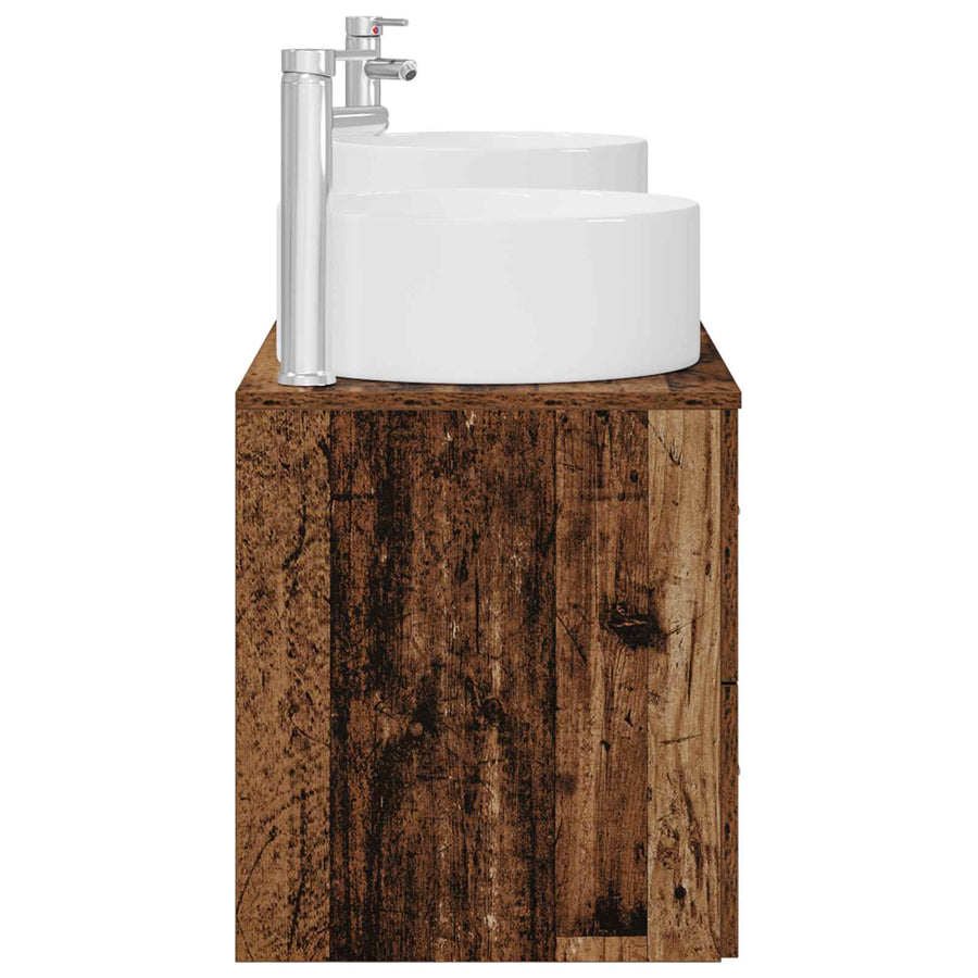Badkamermeubelset 3 st Oud hout 49,5 x 44,5 x 65,5 cm