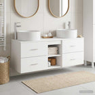 Badkamermeubelset 3 st Wit 49,5 x 44,5 x 65,5 cm Bewerkt hout