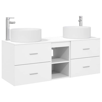 Badkamermeubelset 3 st Wit 49,5 x 44,5 x 65,5 cm Bewerkt hout