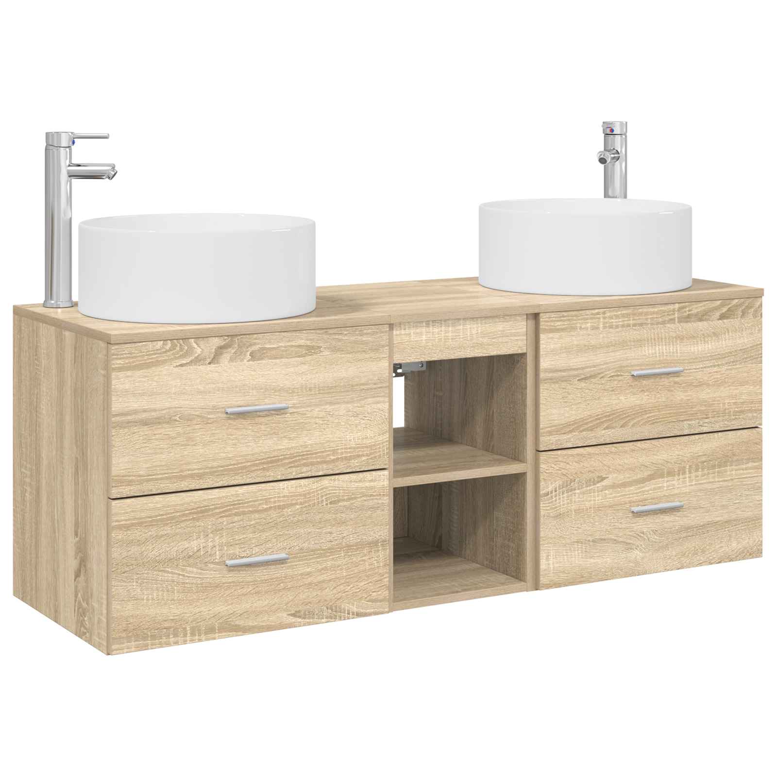 Badkamermeubelset 3 st Sonoma Eiken 49,5 x 44,5 x 65,5 cm