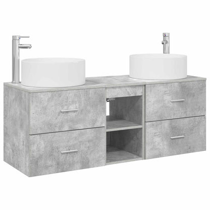 Badkamermeubelset 3 st Betongrijs 49,5 x 44,5 x 65,5 cm