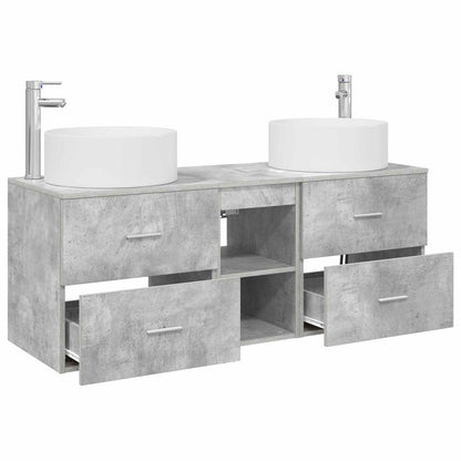 Badkamermeubelset 3 st Betongrijs 49,5 x 44,5 x 65,5 cm