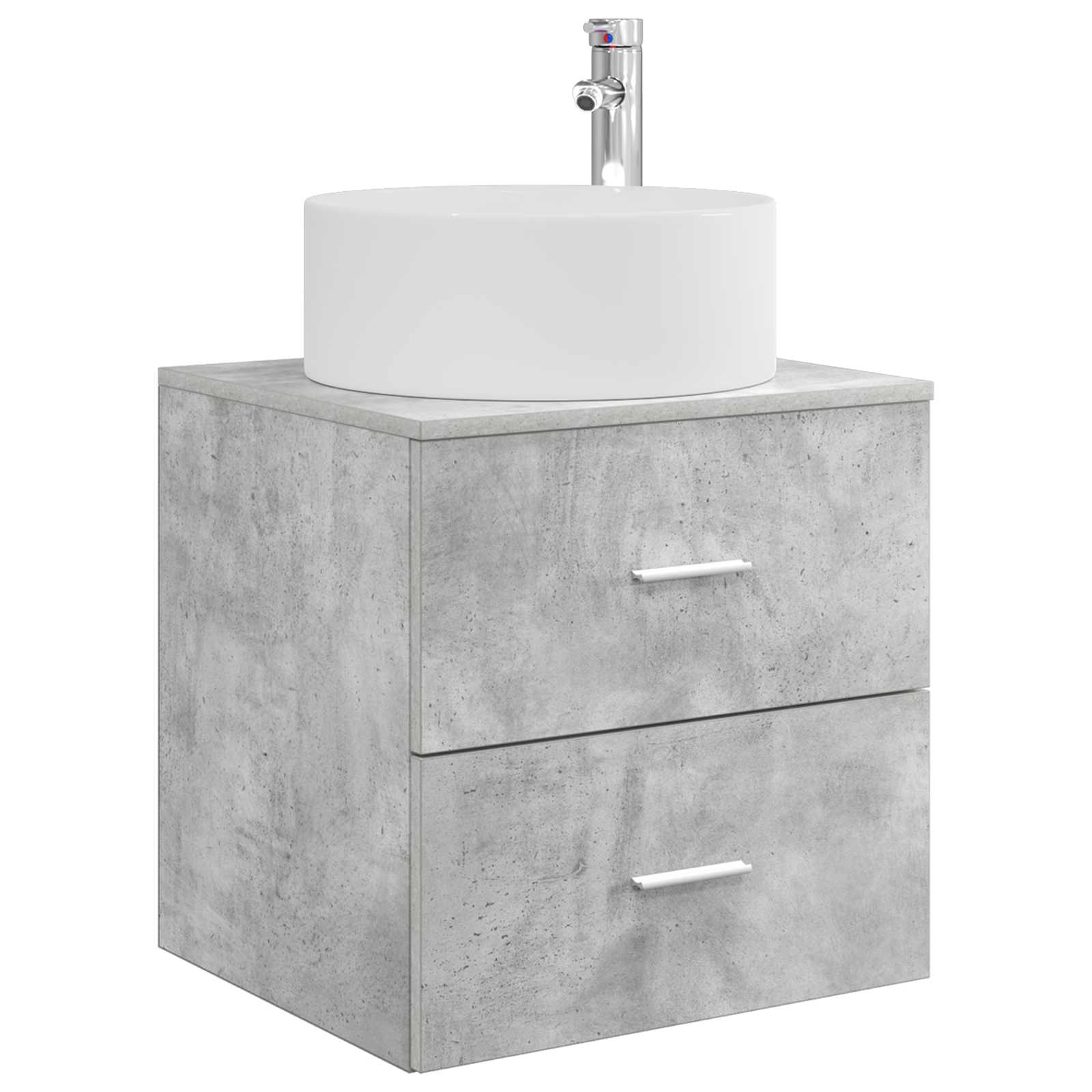 Badkamermeubelset 3 st Betongrijs 49,5 x 44,5 x 65,5 cm