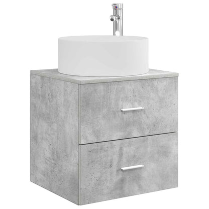 Badkamermeubelset 3 st Betongrijs 49,5 x 44,5 x 65,5 cm