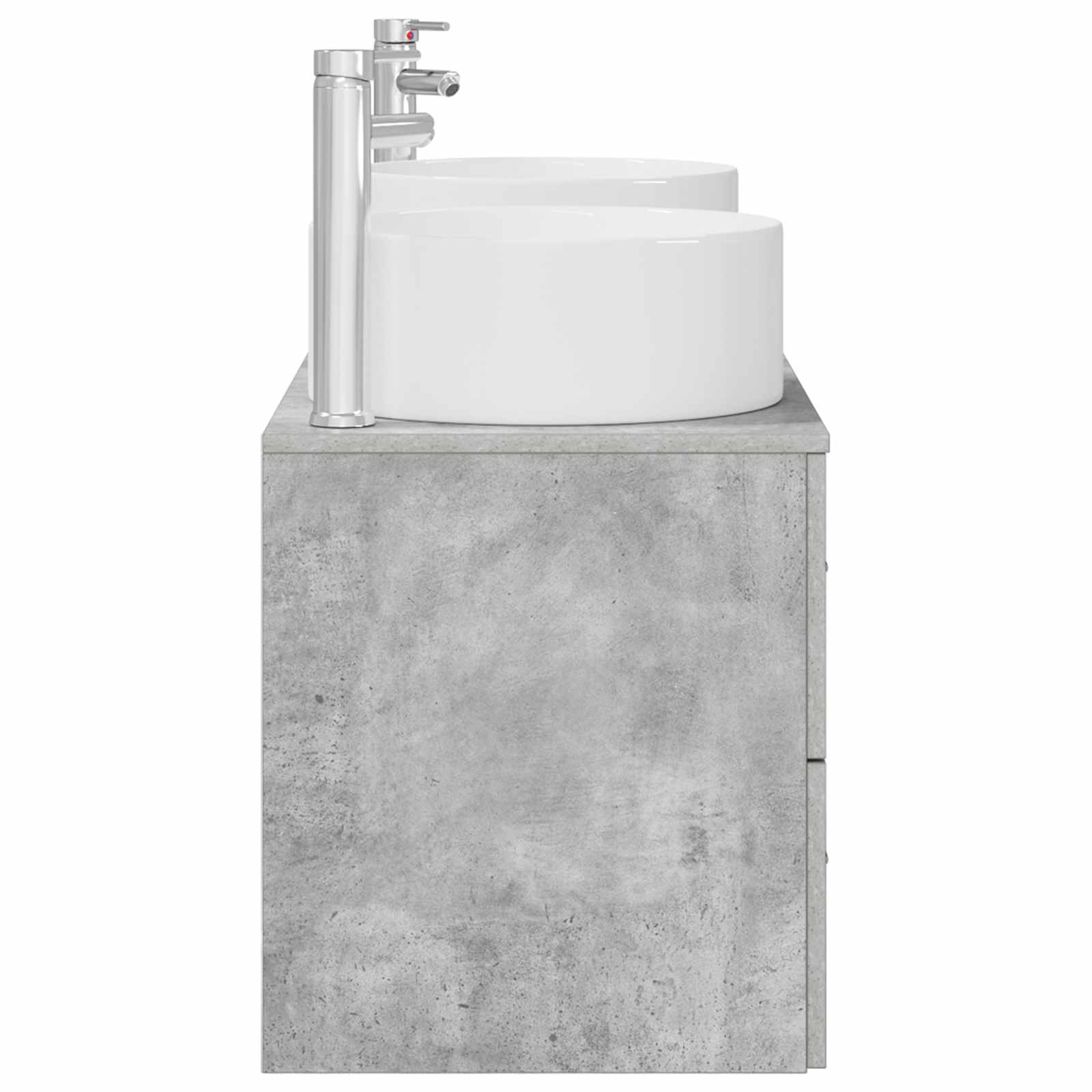Badkamermeubelset 3 st Betongrijs 49,5 x 44,5 x 65,5 cm