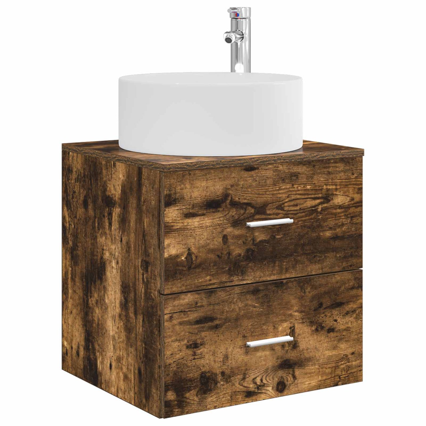 Badkamermeubelset 3 st Gerookt eiken 49,5 x 44,5 x 65,5 cm