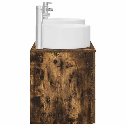Badkamermeubelset 3 st Gerookt eiken 49,5 x 44,5 x 65,5 cm