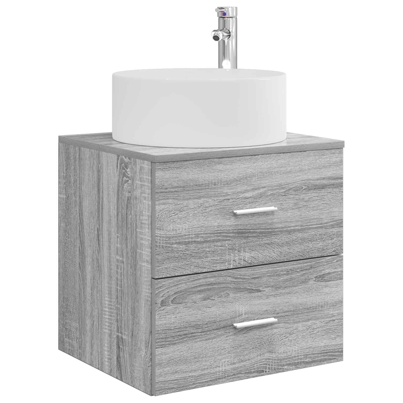 Badkamermeubelset 3 st Grijs Sonoma 49,5 x 44,5 x 65,5 cm