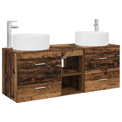 Badkamermeubelset 3 st Oud hout 49,5 x 44,5 x 65,5 cm