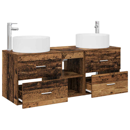 Badkamermeubelset 3 st Oud hout 49,5 x 44,5 x 65,5 cm