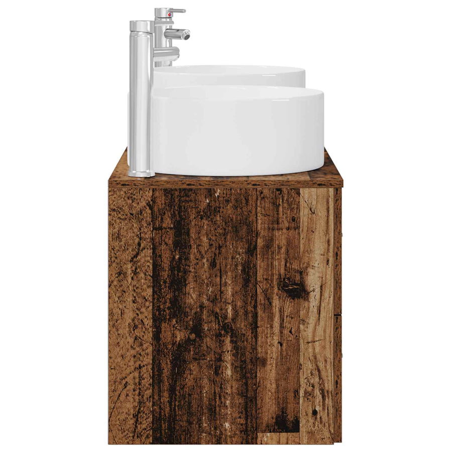 Badkamermeubelset 3 st Oud hout 49,5 x 44,5 x 65,5 cm