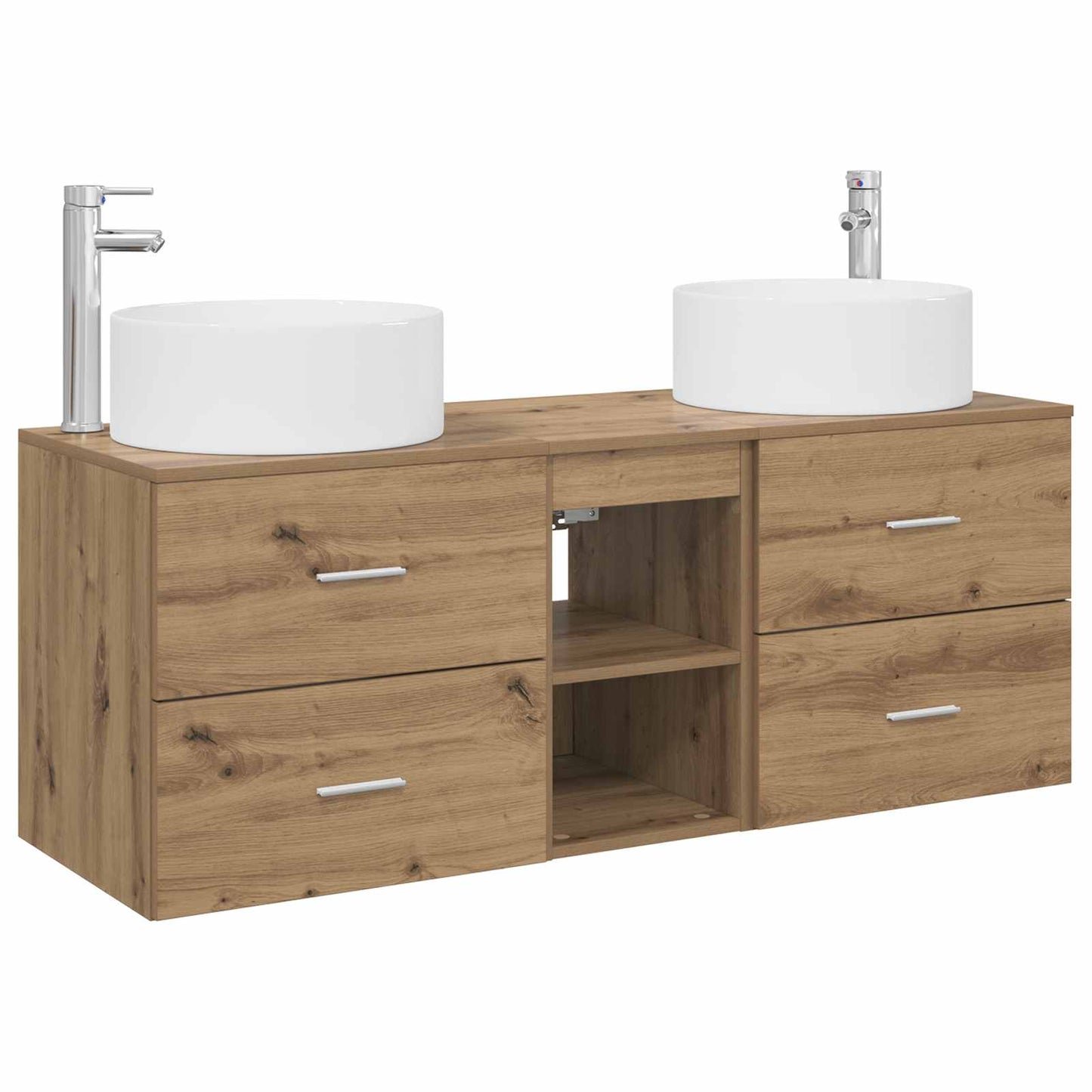 Badkamermeubelset 3 st Artisanaal eiken 49,5 x 44,5 x 65,5 cm