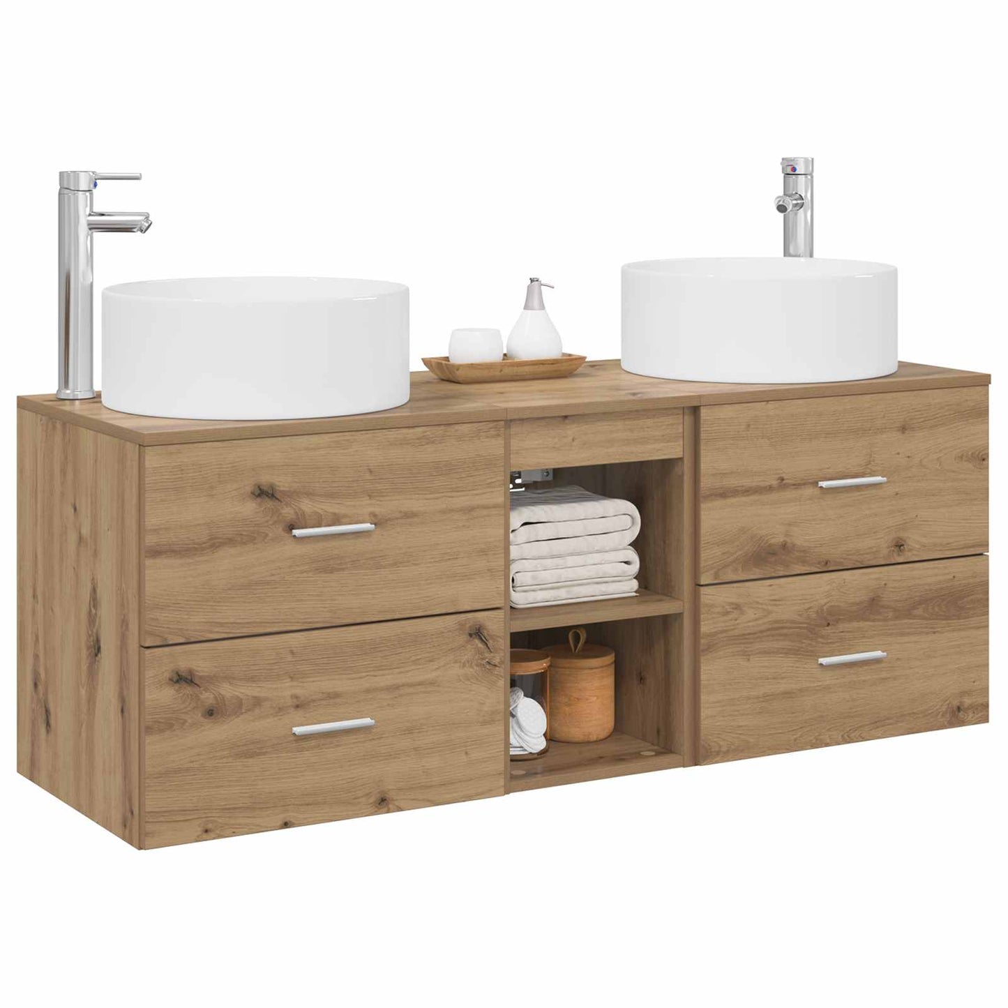 Badkamermeubelset 3 st Artisanaal eiken 49,5 x 44,5 x 65,5 cm