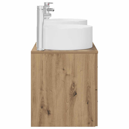 Badkamermeubelset 3 st Artisanaal eiken 49,5 x 44,5 x 65,5 cm