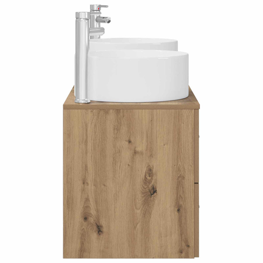 Badkamermeubelset 3 st Artisanaal eiken 49,5 x 44,5 x 65,5 cm