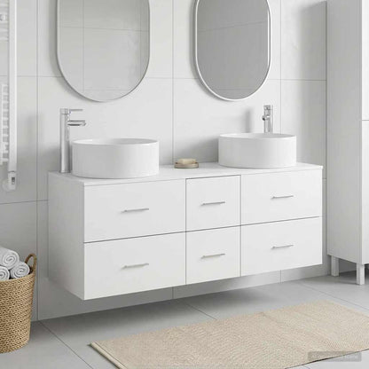 Badkamermeubelset 3 st Wit 49,5 x 44,5 x 65,5 cm Bewerkt hout